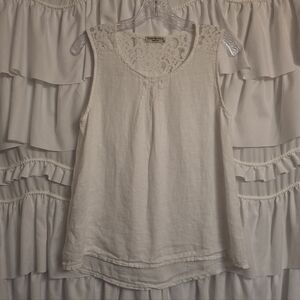 Terzo Millennio Linen Tank Top S